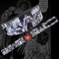 Black and white manga-panel-themed weightlifting belt offering adjustable back support for intense training sessions